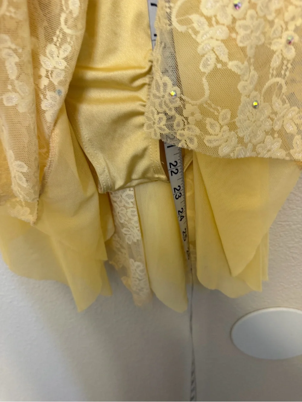 WEISSMAN Dance Costume lyrical butter yellow Parting Ways 17331 MC-Medium child